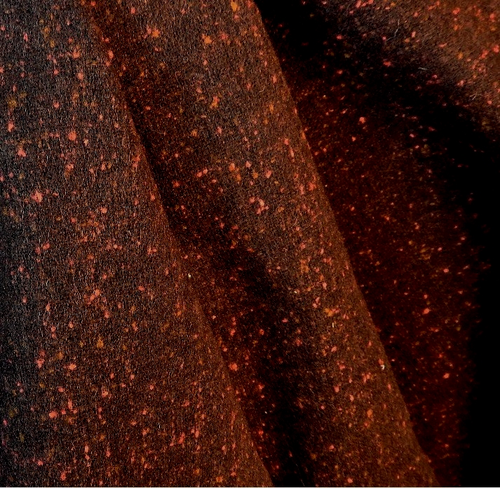 Tissu tweed laine marron cardailhac