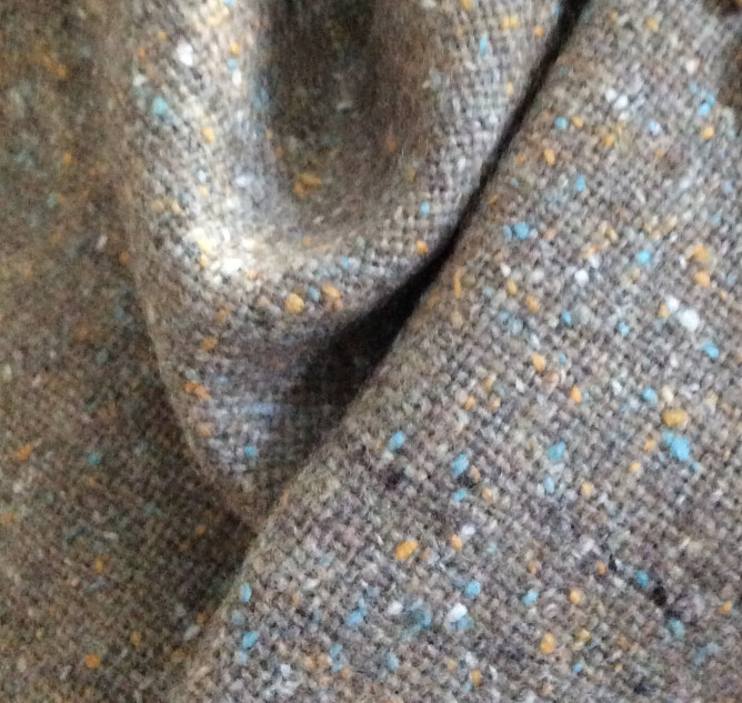 Tissu tweed gris tourterelle