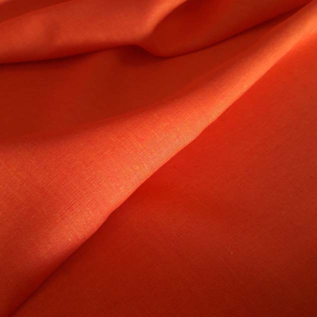 tissu orange rouille