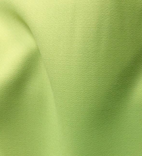 Tissu de laine crêpe envers satin vert anis