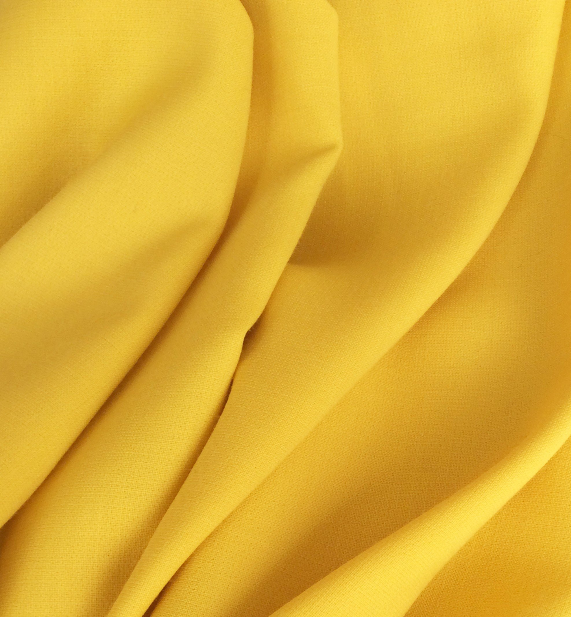 tissu crepe de laine, tissu jaune