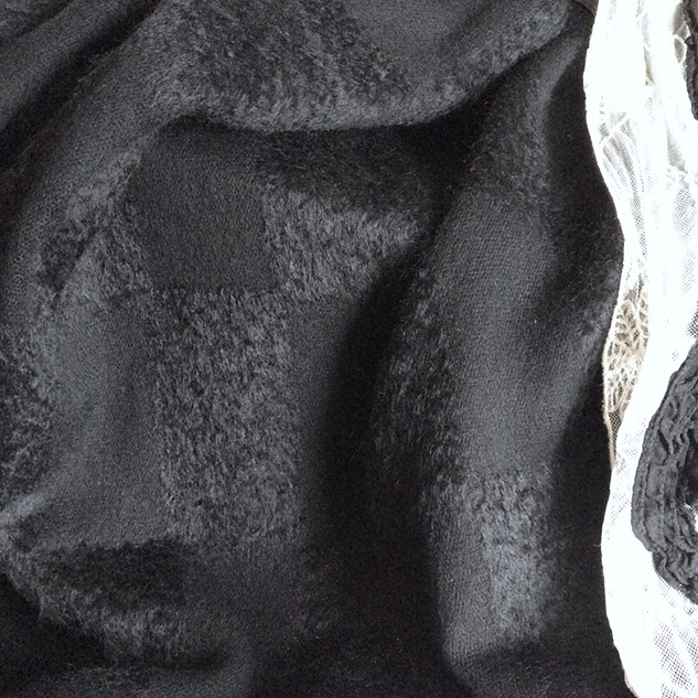 tissu mohair noir pour manteau