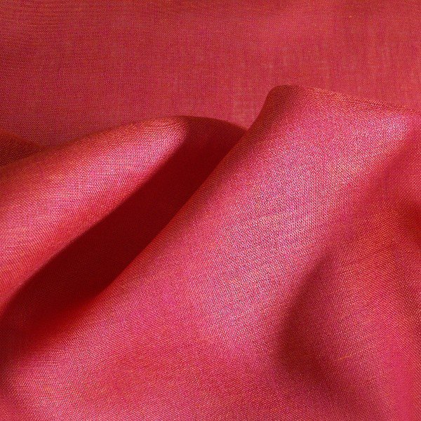 tissu rouge orangé