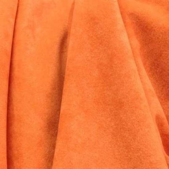 Tissu polyester M1 orange effet peau de pêche