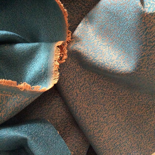 Tissu en polyester jacquard turquoise