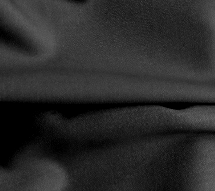 Tissu rideau noir en crepe