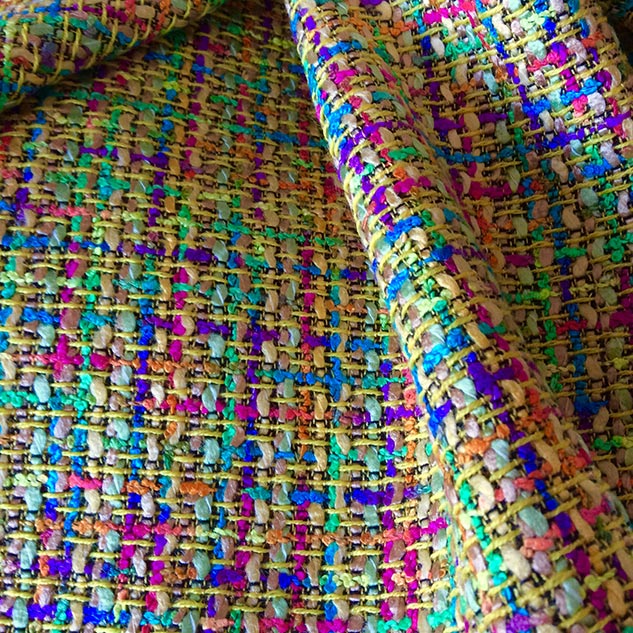 Tissu tweed multicolore vif