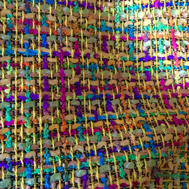 Tissu tweed coloré
