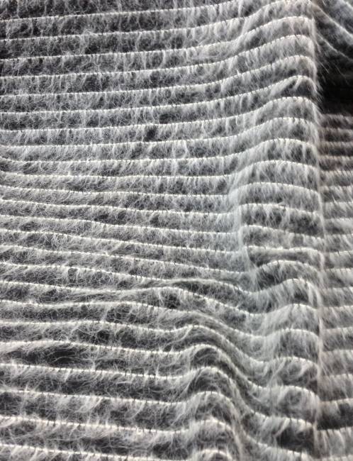 Tissu mohair laine tissu ameublement noir et blanc