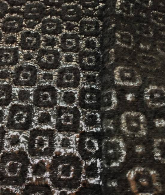 Tissu de laine mohair noir