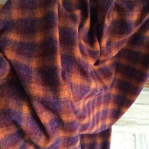 Tissu écossais en laine orange