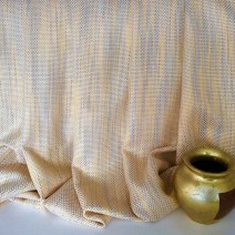 Tissu tweed jaune et blanc