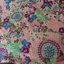 Tissu coton à fleurs multicolores