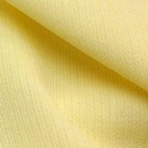 Tissu polyester-laine crêpe jaune pale