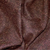Tissu tweed de laine tradition marron effet chiné