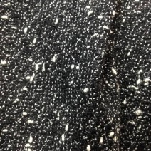 Tissu tweed noir et blanc contemporain