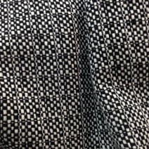 Tissu tweed de laine noir et blanc