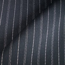 Tissu polyester laine marine à rayures
