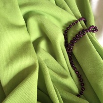 tissu crepe vert en laine