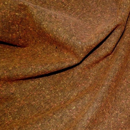 Drap de laine marron chiné