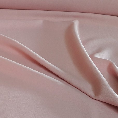 tissu ameublement en crepe laine rose
