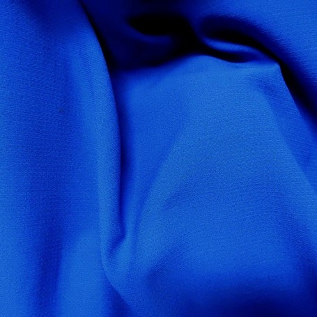 Tissu crepe de laine bleu