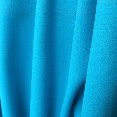 tissu crepe de laine turquoise
