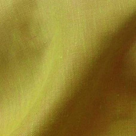 Tissu ameublement rideau lin changeant anis/orange