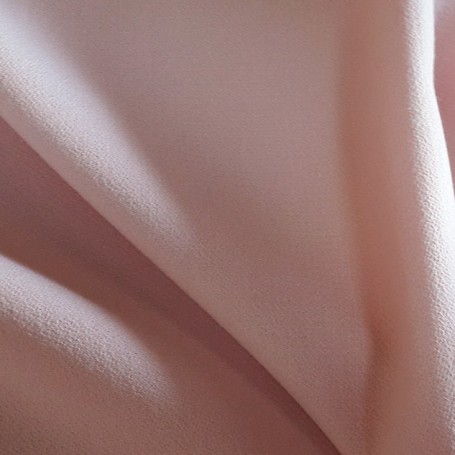 tissu crepe de laine rose