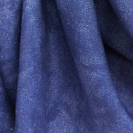 tissu lin bleu effet chiné