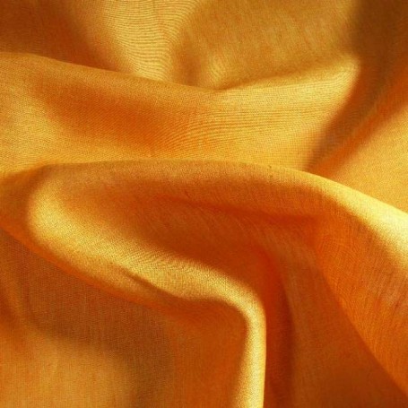 Tissu lin chambray orange