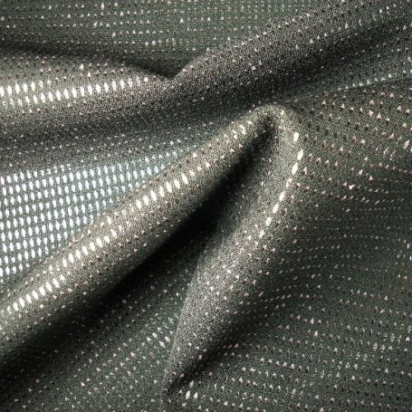 Tissu polyester-laine imprimé pointillé brillant