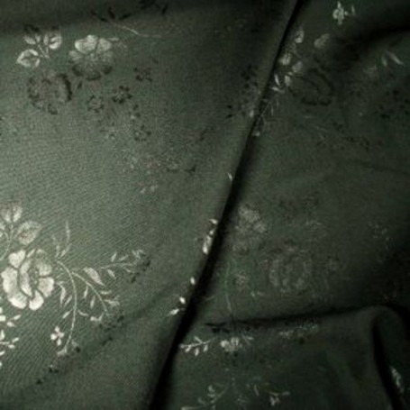 Tissu polyester laine impression florale