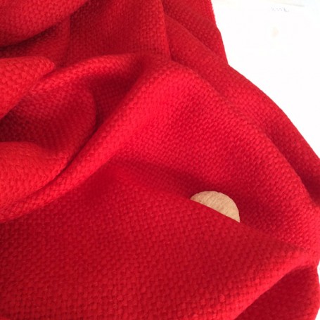 Tissu tweed rouge