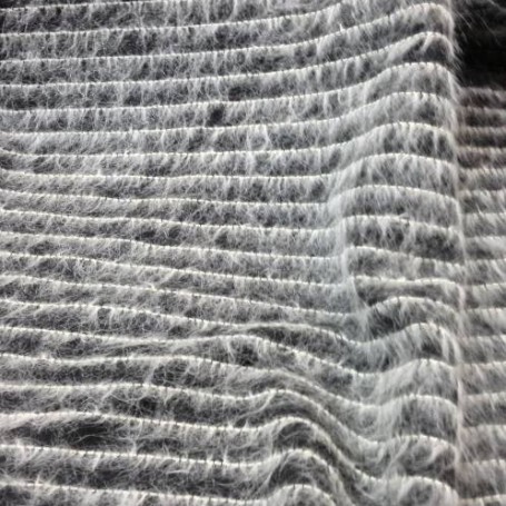 Tissu mohair laine tissu ameublement noir et blanc