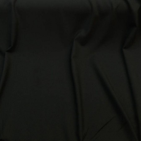 Tissu polyester laine extensible uni noir [couture] mode, pour tailleur, jupe, robe, pantalon