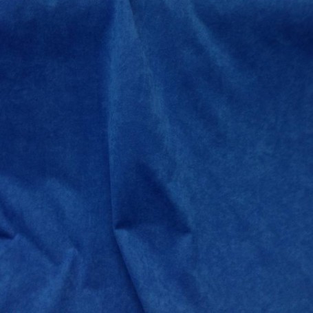 Tissu polyester bleu effet peau de pêche