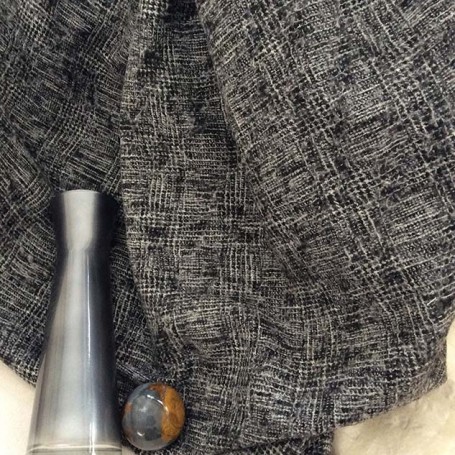 tweed artisanal noir et blanc
